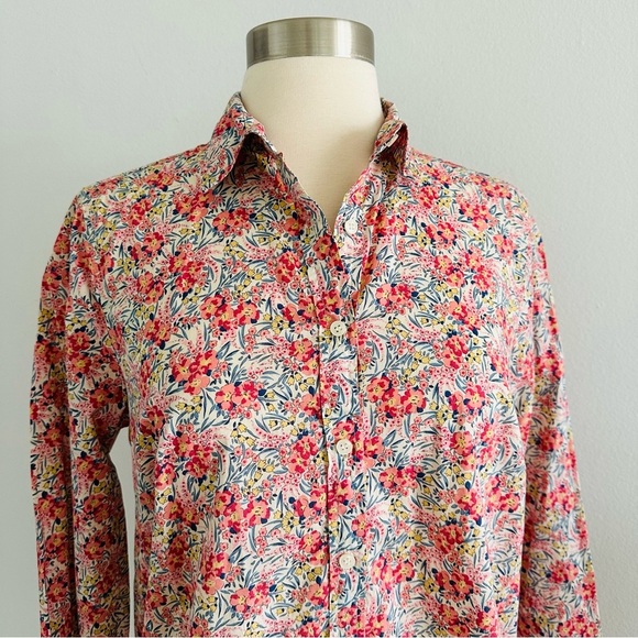 J. Crew Liberty Fabric 100% Cotton Floral Button Down Shirt 6 - Picture 6 of 7